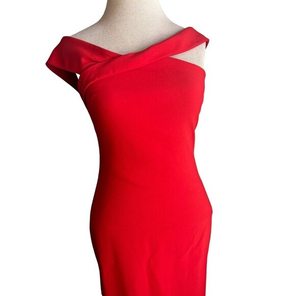 Likely Dress 4 Red Darrah Off Shoulder Long Double Slit Evening Gown Formal Maxi - Picture 3 of 8